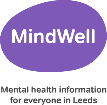 MindWell Logo With Strapline that reads Mental health information for everyone in Leeds.