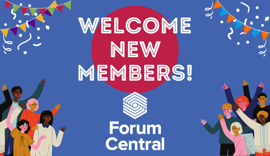Graphic which says Welcome New Members! from Forum Central
