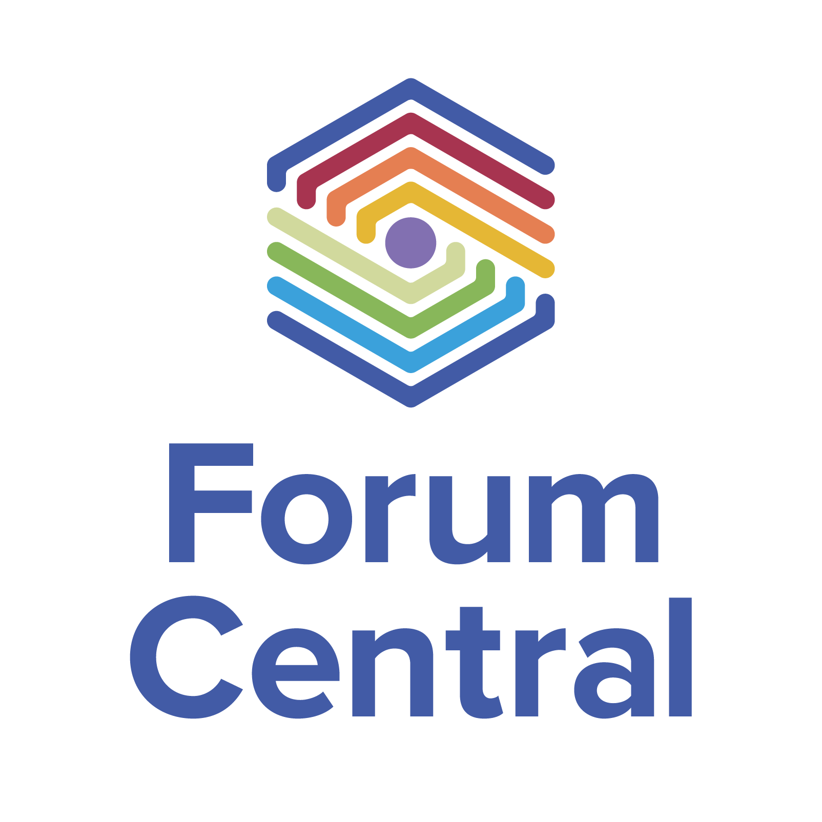 Forum Central Logo in the colours of the services we offer