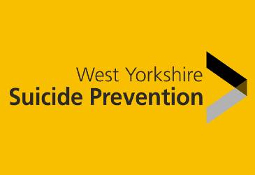 The logo for West Yorkshire Suicide Prevention. The logo is on an orange background.