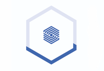 Hexagon graphic with Forum Central lined Hexagon inside the outline of a blue hexagon