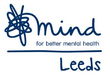 Logo for Leeds Mind. With the tagline 'for better mental health'.