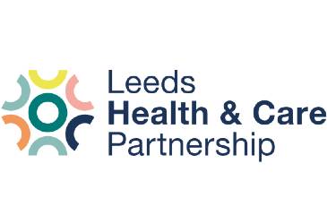 Logo for the Leeds Health and Care Partnership.