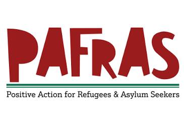 Logo for PAFRAS. Positive Action for Refugees and Asylum Seekers.