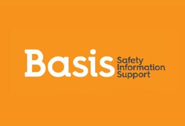 Logo for Basis Yorkshire. Tagline reads 'safety, information, support'.