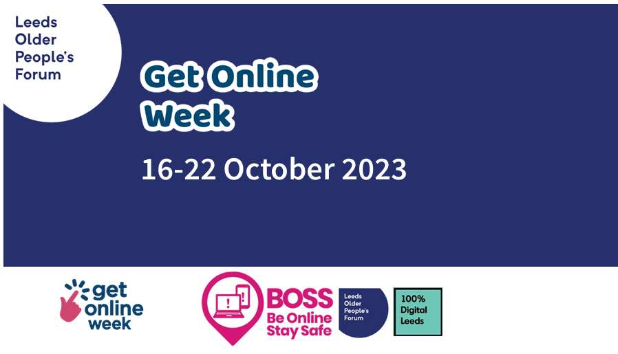 Graphic showing LOPF's support of get online week which is 16 - 22 October 2023