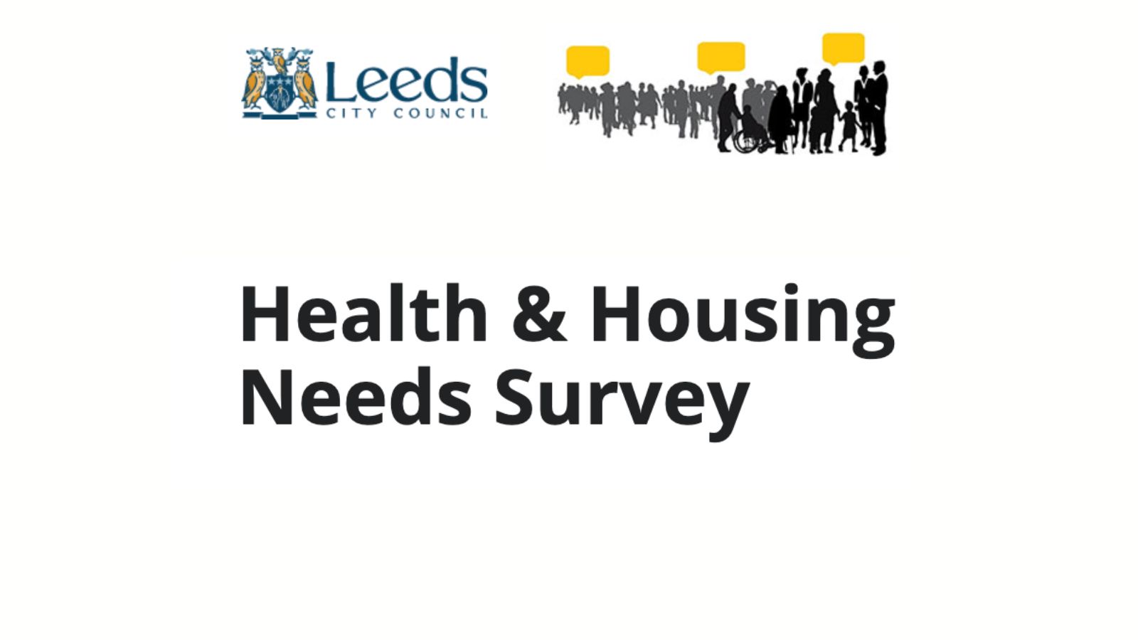 health and housing needs survey with Leeds city council logo