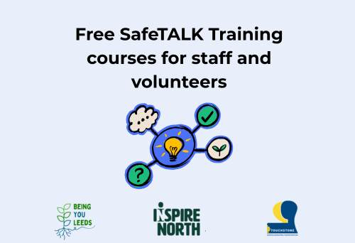 Free SafeTALK Training courses for staff and volunteers