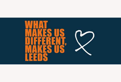Image shows the What Makes Us Different, Makes Us Leeds campaign banner