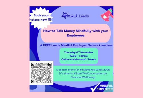 Image shows flyer for How To Talk Money Mindfully with Your Employees